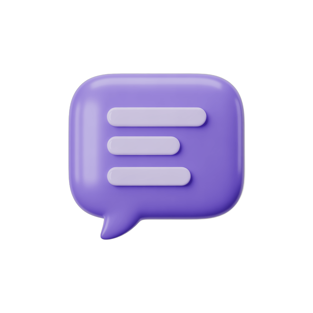 3d cartoon speech bubble graphic element for presentations and social media designs PNG - transparent background