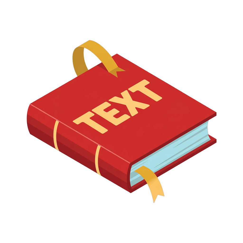 3d isometric illustration of a red book with text label for educational and editorial design projects PNG - transparent background