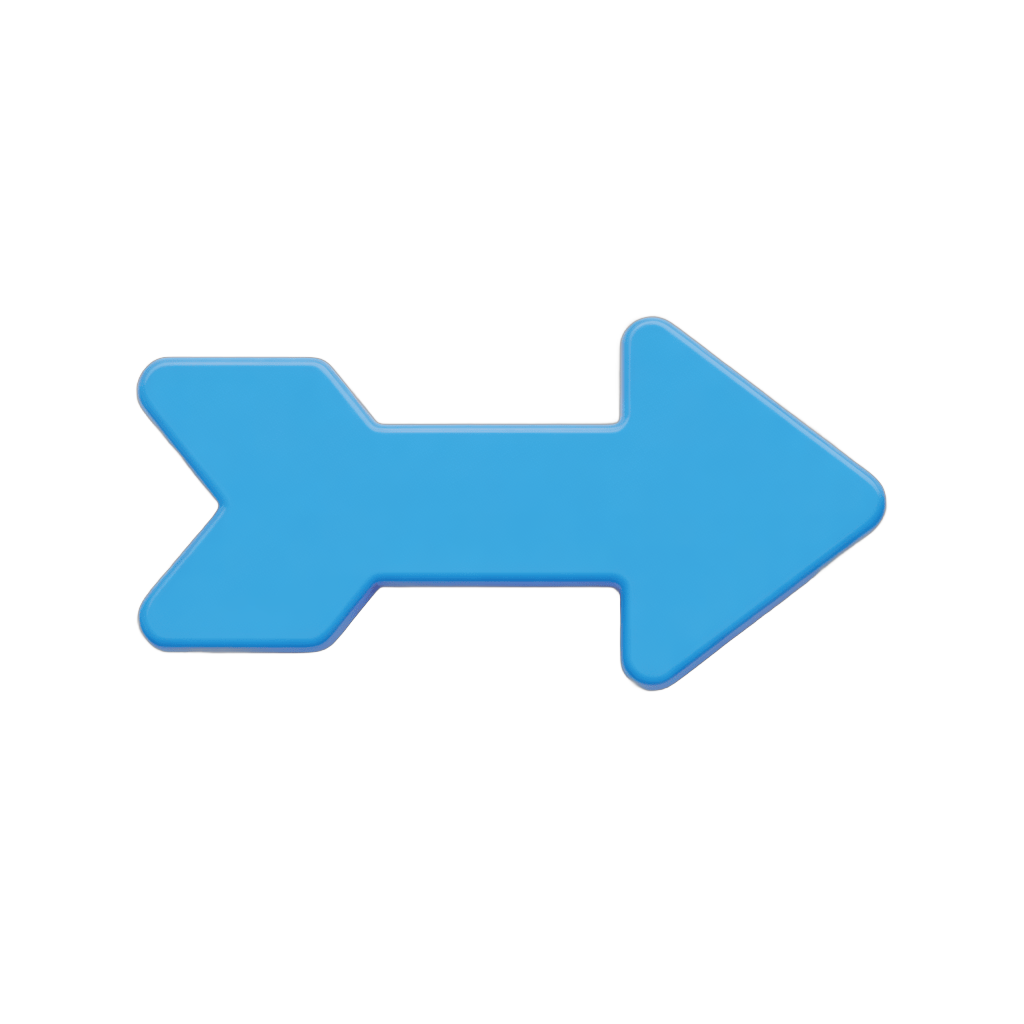 Bright blue double ended arrow icon for web design user interface navigation and app development PNG - transparent background