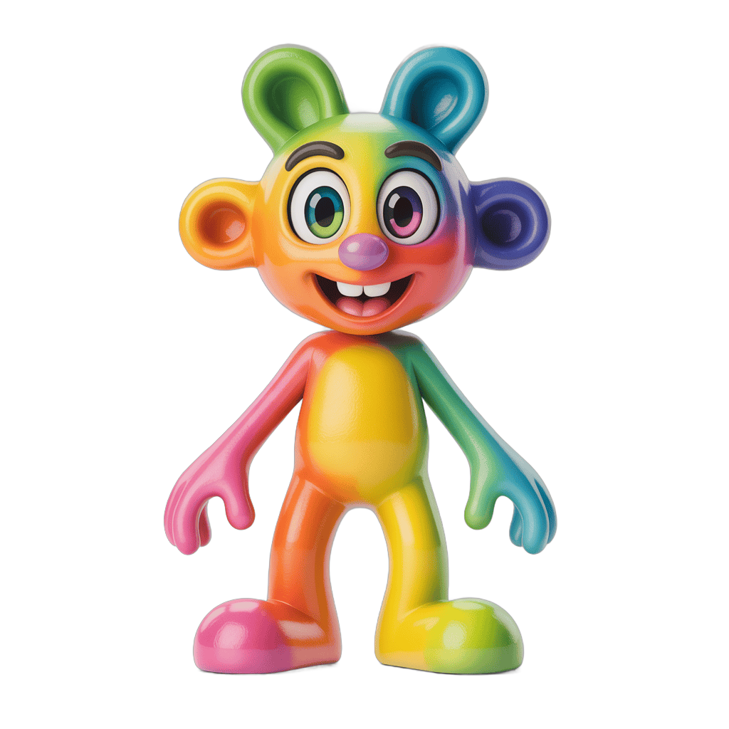 Colorful cartoon character standing isolated transparent background clipart PNG - transparent background