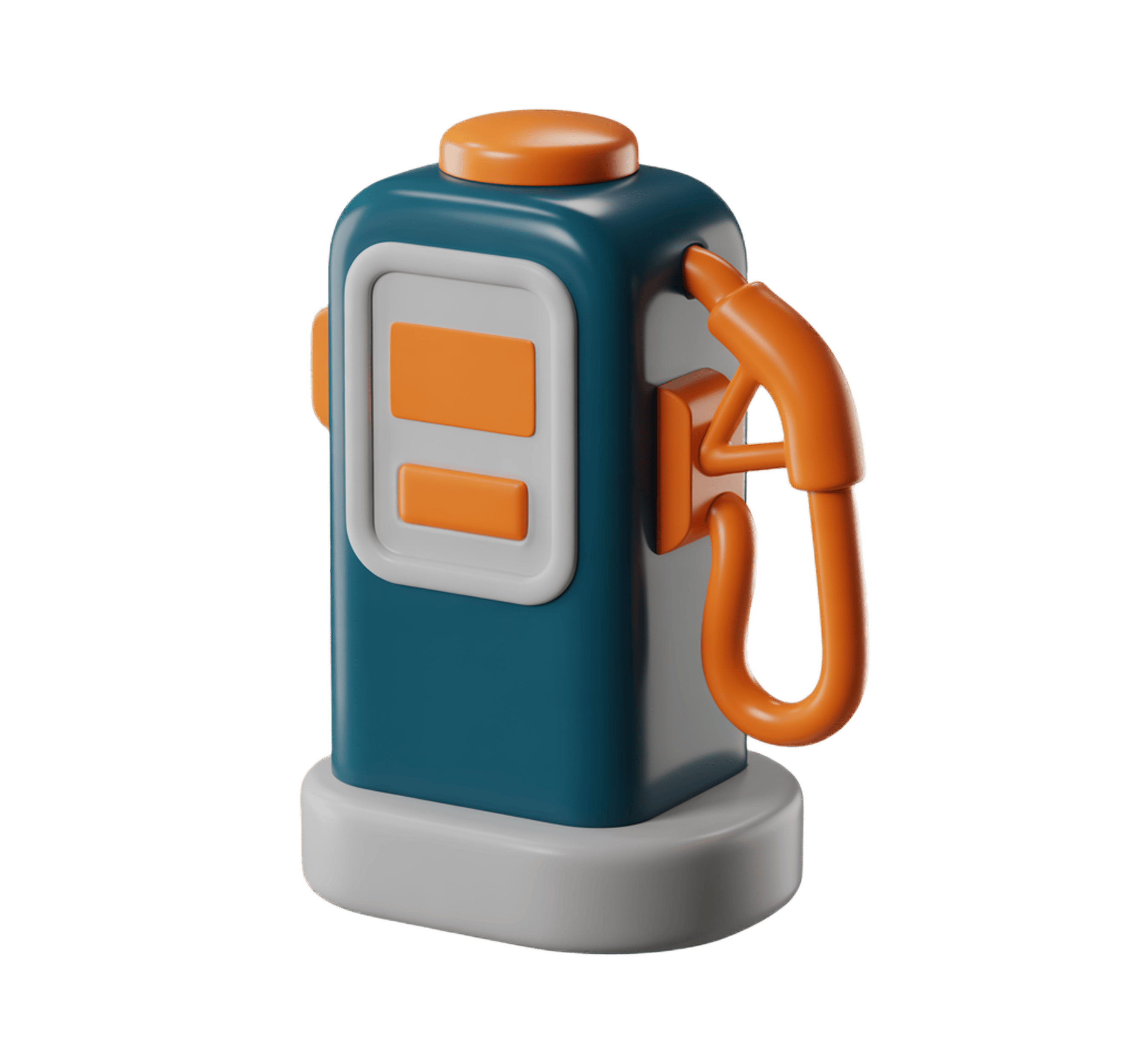 Colorful cartoon gas pump icon for educational materials and children's learning apps PNG - transparent background