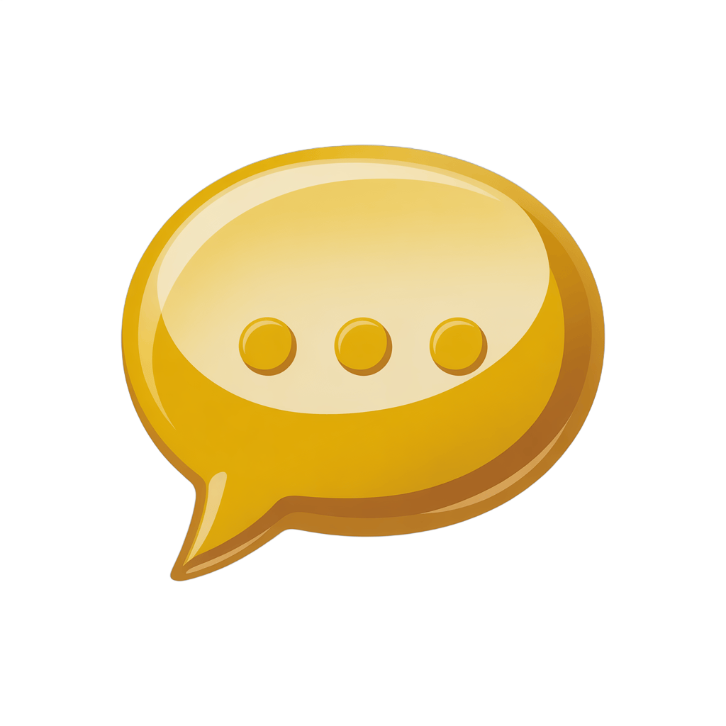 Glossy 3d cartoon speech bubble graphic element for chat message design and presentation slides PNG - transparent background