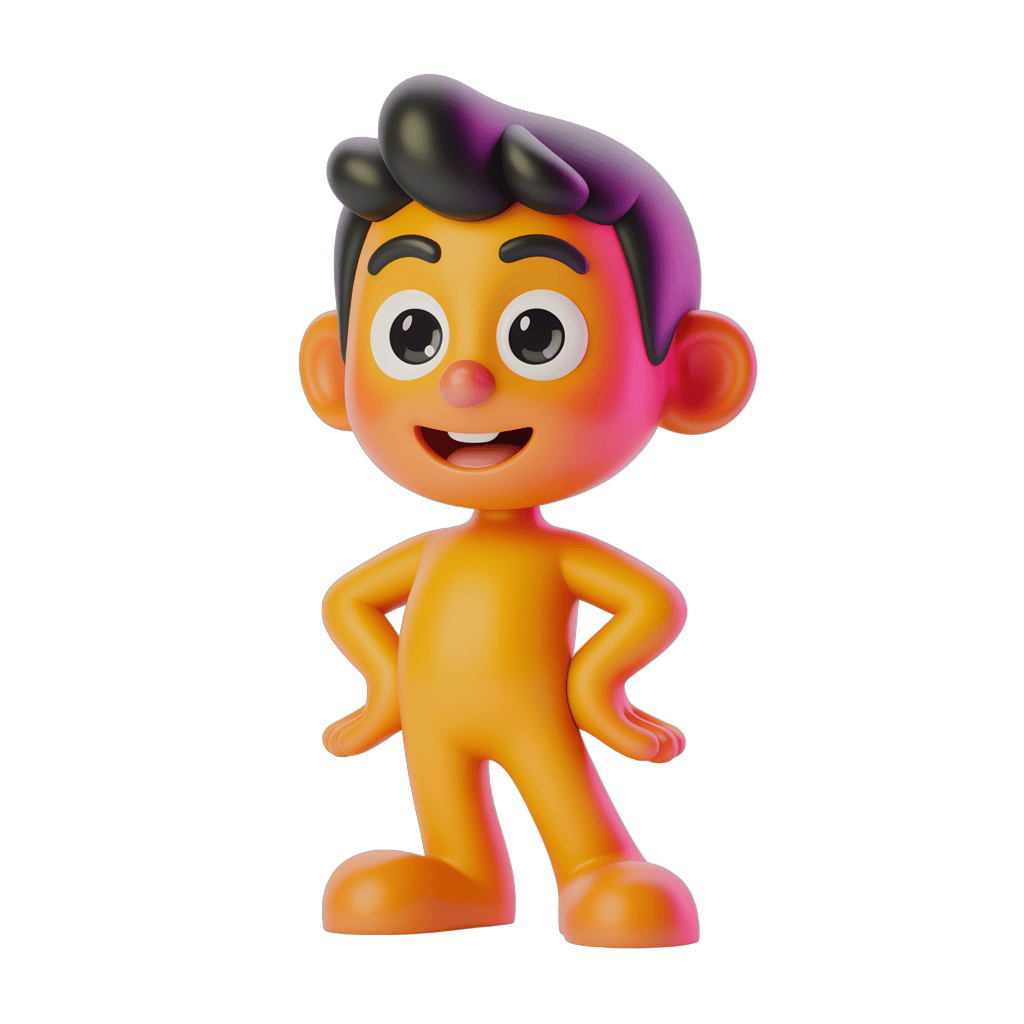 Happy cartoon boy character isolated transparent background clipart PNG - transparent background