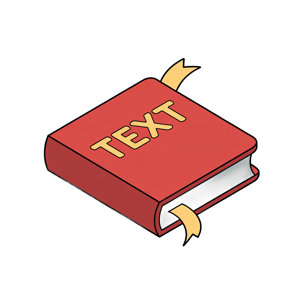 Isolated 3d isometric illustration of a red book with text label for educational and editorial designs PNG - transparent background
