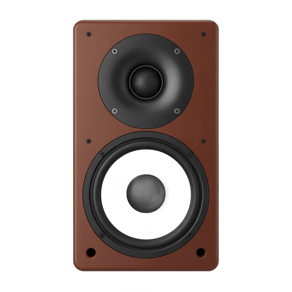Isolated brown speaker graphic element for audio visual presentations and marketing designs PNG - transparent background