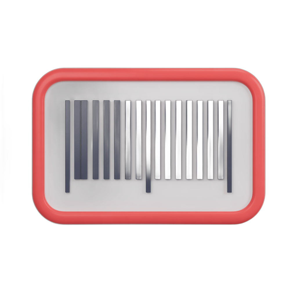 Isolated clipart set of metal screws in red storage tray for product packaging and ecommerce design PNG - transparent background