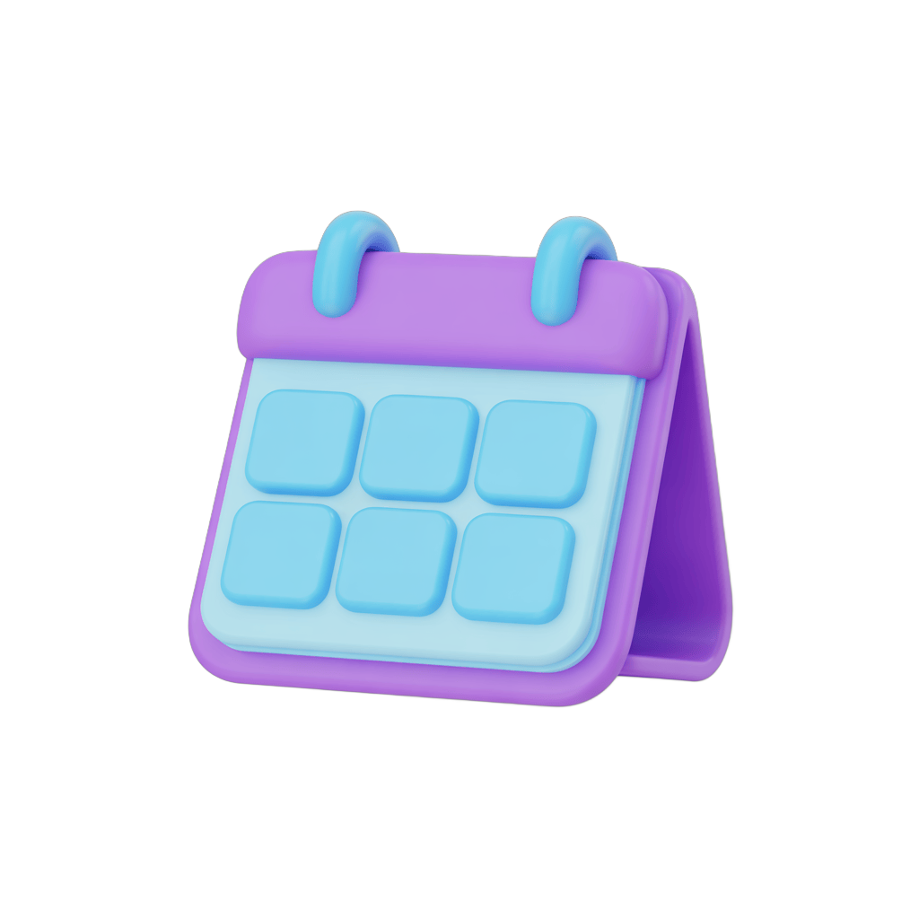 Isolated transparent calendar clipart graphic for scheduling and planning designs PNG - transparent background
