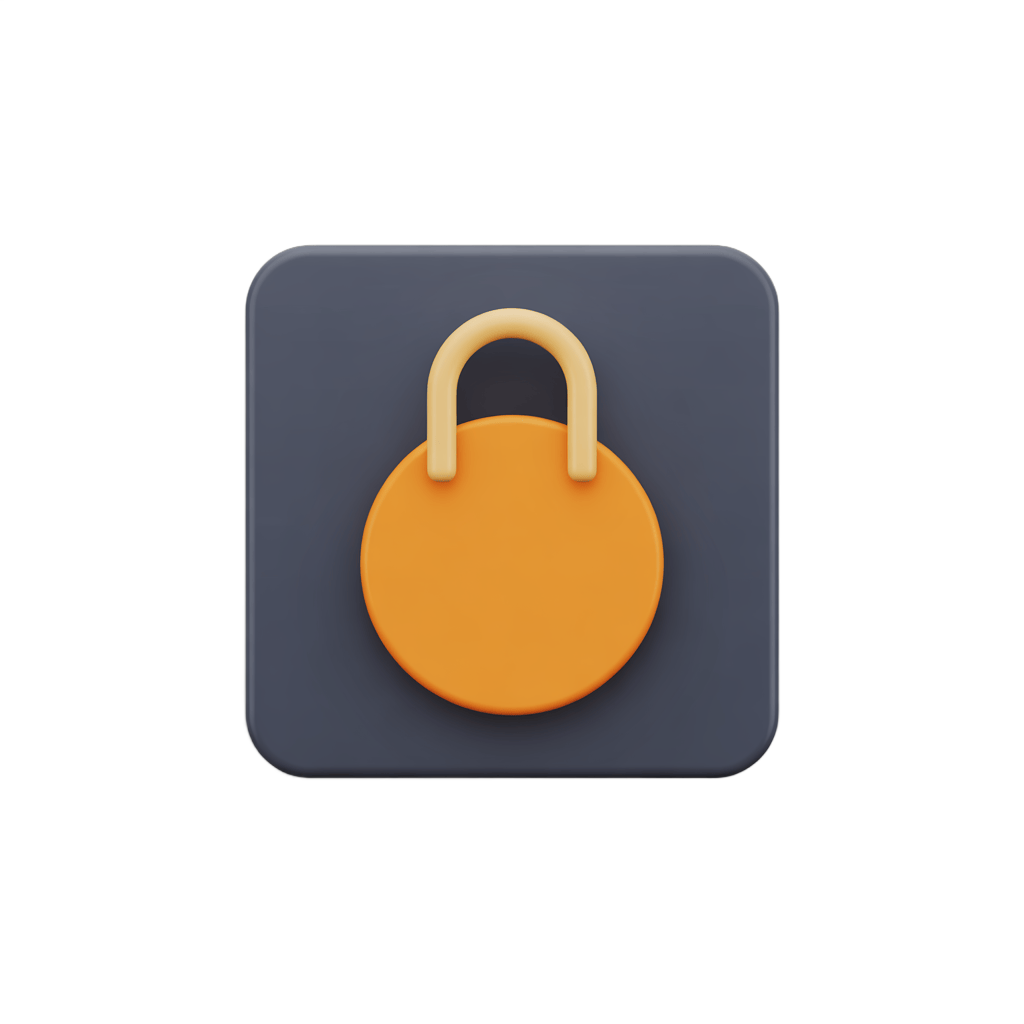 Isolated transparent clipart of orange shopping bag handle icon for ecommerce websites and app interfaces PNG - transparent background