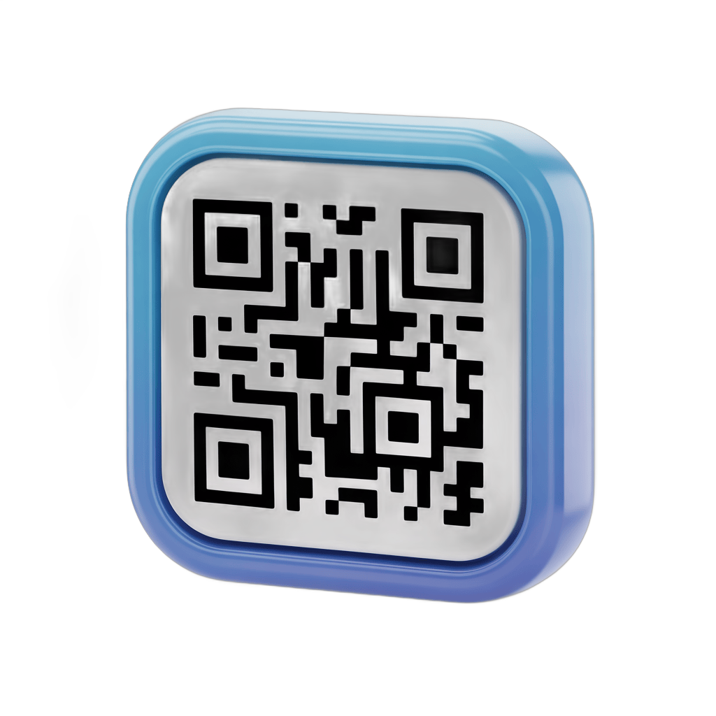 Isolated transparent qr code graphic element for digital marketing and mobile access PNG - transparent background