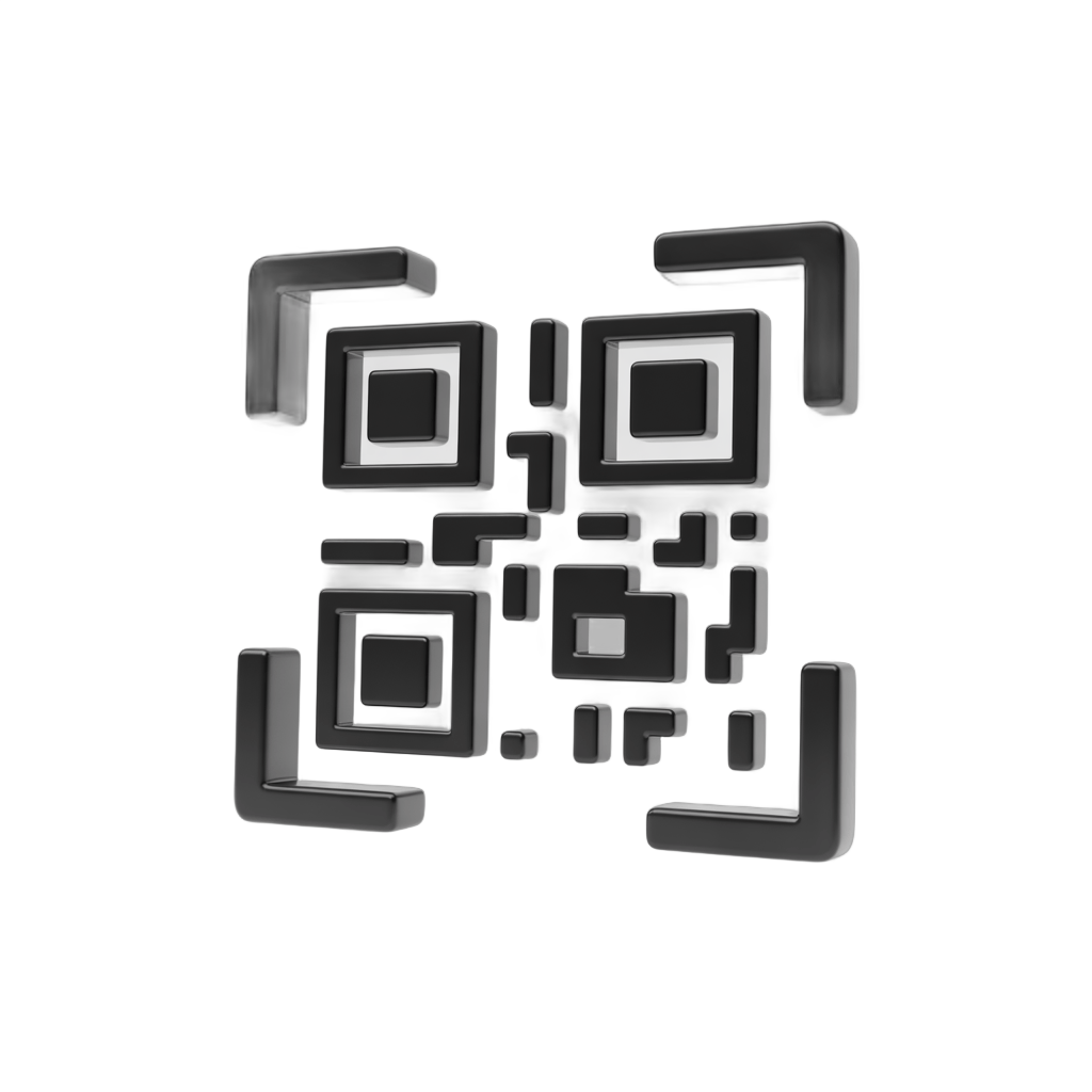 Isolated transparent qr code graphic element for digital marketing and app promotion designs PNG - transparent background