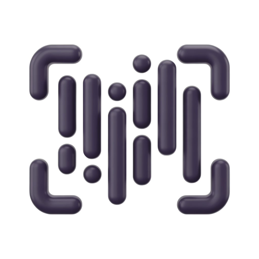 Modern abstract geometric barcode graphic element for digital design and branding projects PNG - transparent background