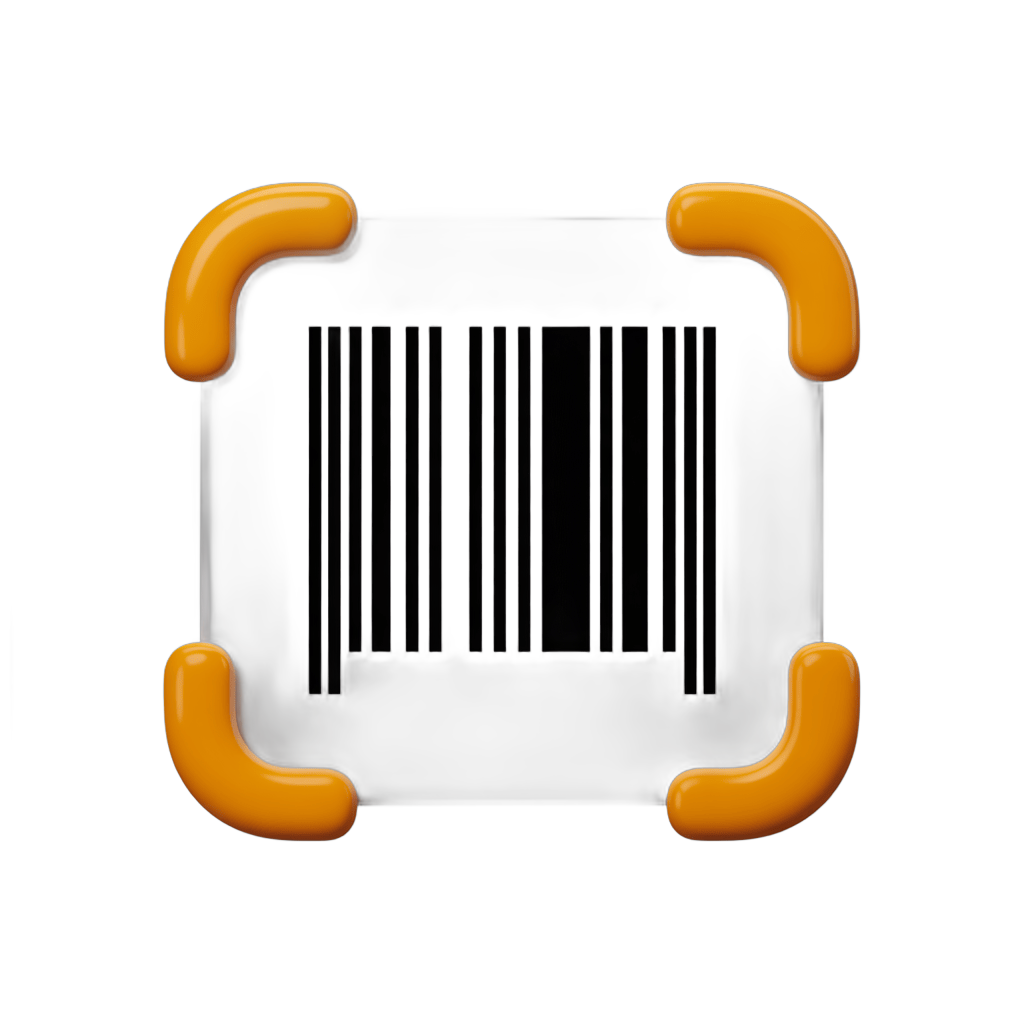 Modern barcode and QR code graphic element for retail product packaging and digital marketing materials PNG - transparent background