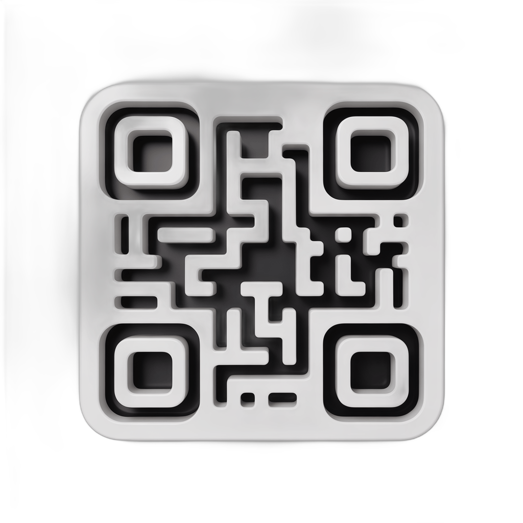 Modern QR code graphic element for digital marketing and app promotion designs PNG - transparent background