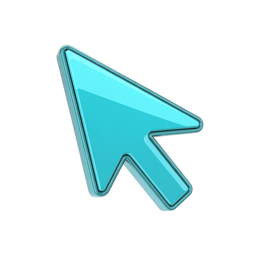 Modern turquoise arrow icon for user interface design and digital presentations PNG - transparent background