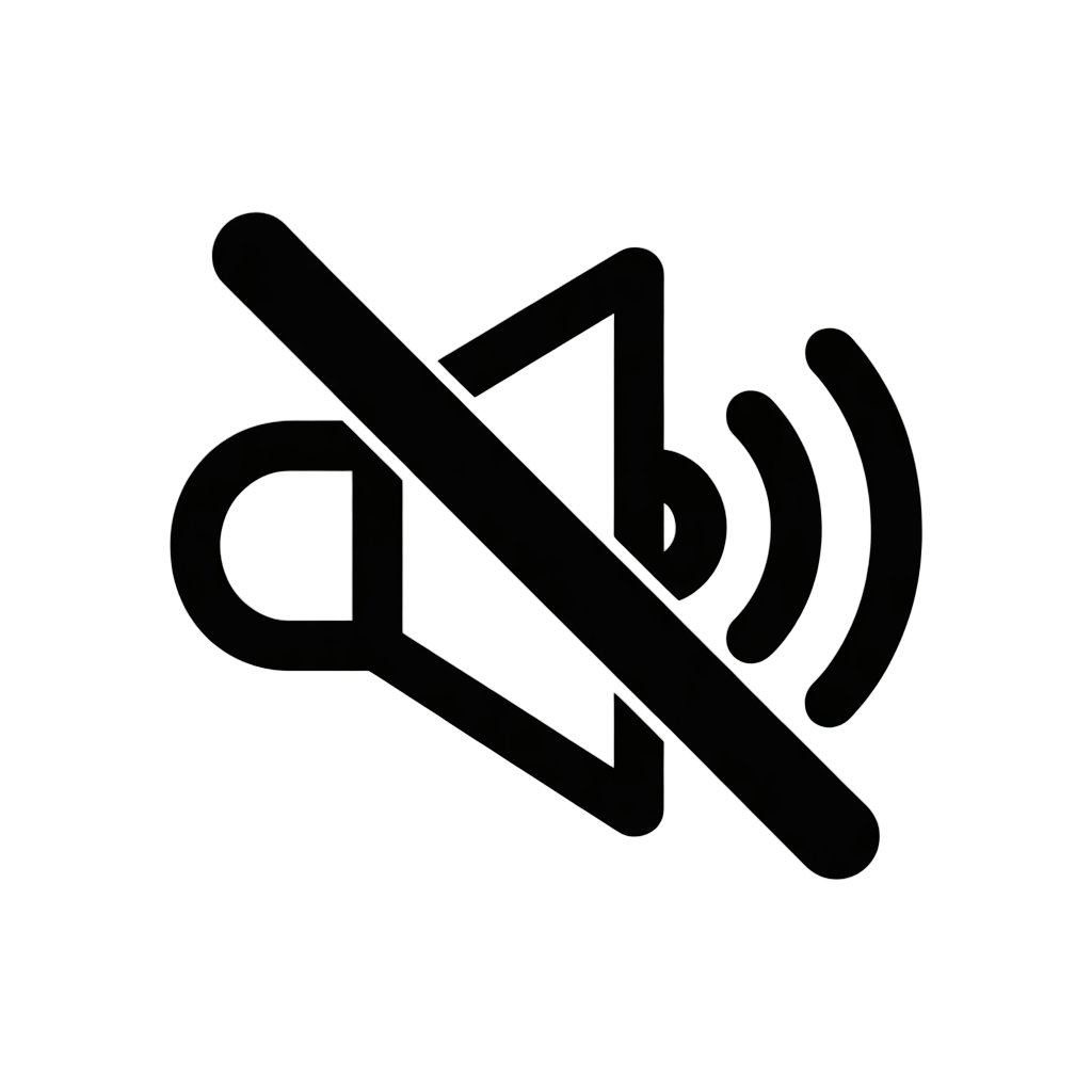 No sound speaker megaphone icon isolated transparent background clipart graphic element PNG - transparent background