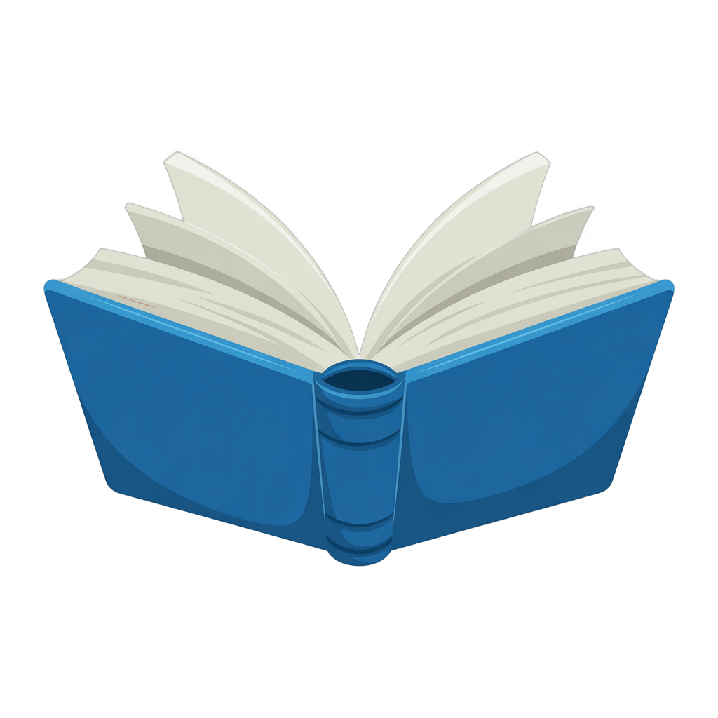 Open vintage style book illustration for educational and editorial design projects PNG - transparent background
