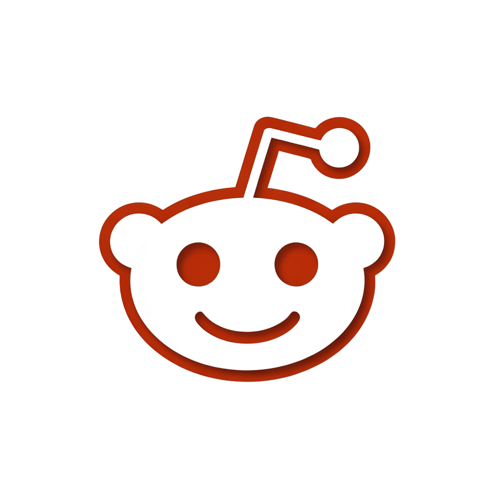 Reddit mascot cartoon character isolated clipart for social media and web design projects PNG - transparent background
