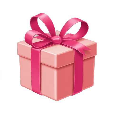 3d cartoon gift box with pink ribbon for birthday celebration presentation PNG