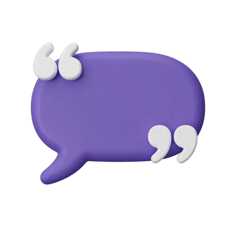 3d cartoon speech bubble graphic element for presentations and social media content PNG