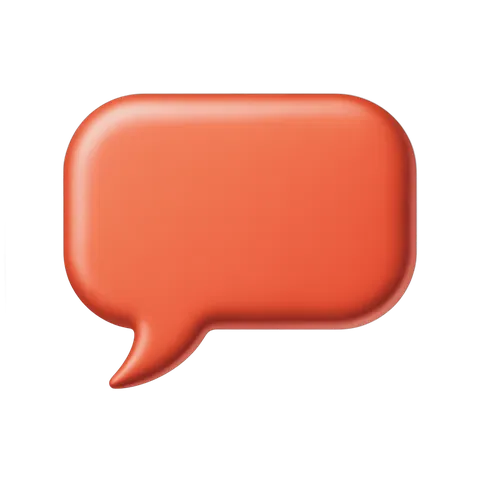 3d cartoon speech bubble graphic element for presentations and social media designs PNG