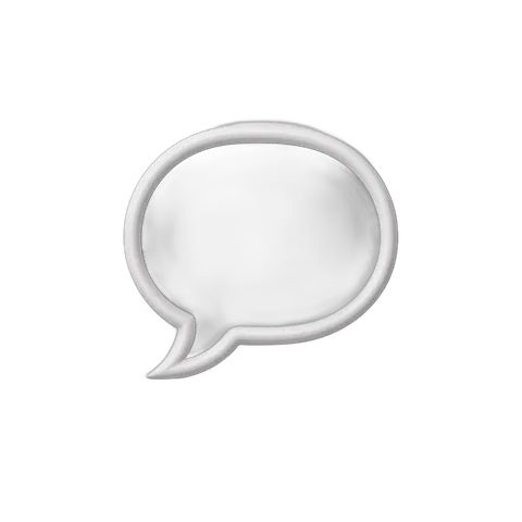 3d cartoon speech bubble graphic element for presentations and social media designs PNG