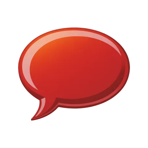 3d cartoon speech bubble graphic element for presentations and social media content PNG