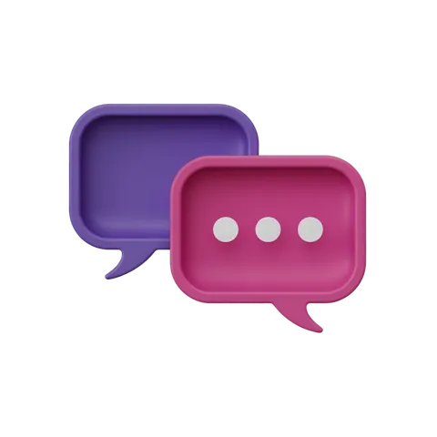 3d cartoon speech bubble icons set for presentations and social media graphics PNG