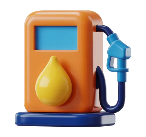 3d fuel pump icon with digital display for website and app design projects PNG