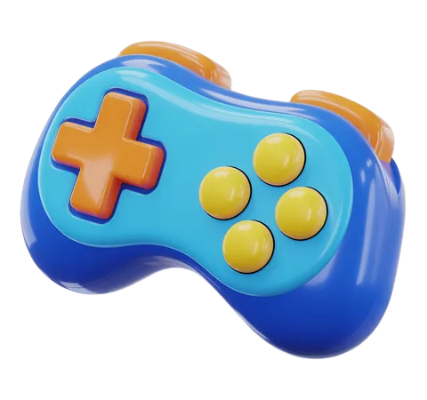 Bright isolated game controller clipart for presentations and digital designs PNG