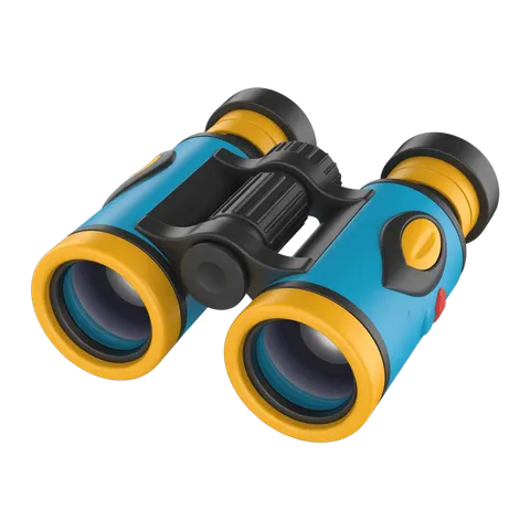 Colorful cartoon binoculars clipart for kids educational materials and outdoor activity illustrations PNG
