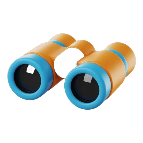 Colorful cartoon binoculars toy for kids educational play and outdoor activities PNG