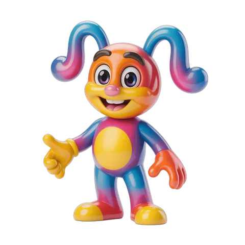 Colorful cartoon character with thumbs up pose for cheerful marketing designs PNG