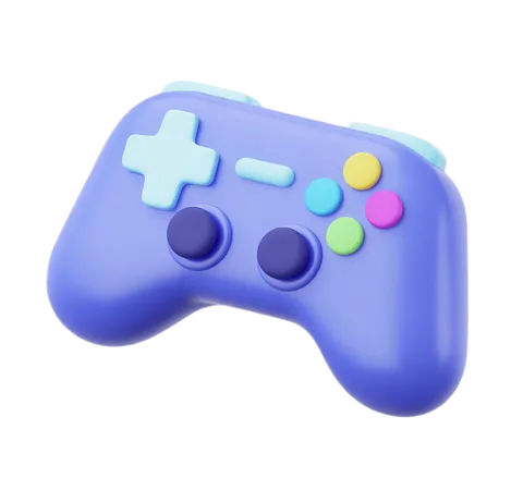 Colorful isolated game controller clipart for gaming graphics and digital illustrations PNG