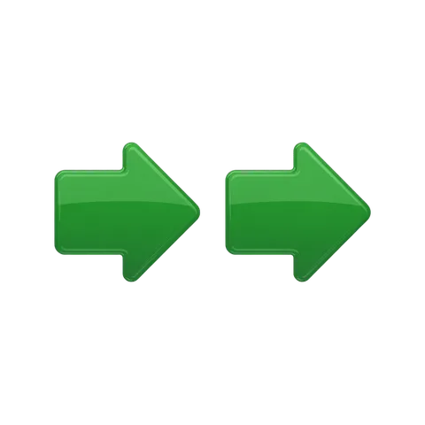 Green double arrow icons for presentations web design and user interface navigation PNG