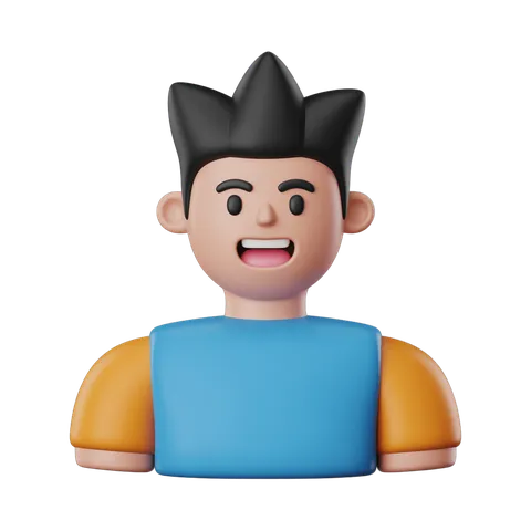 Happy cartoon character with crown celebrating victory or achievement in vibrant colors PNG