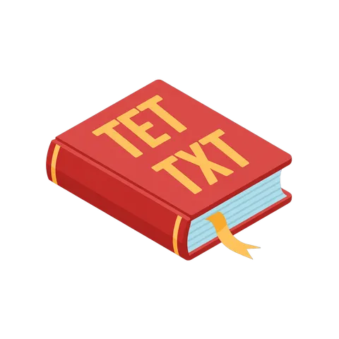 Isolated 3d clipart book with test text placeholder for design mockups and presentations PNG