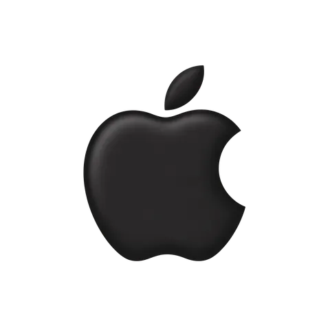 Isolated apple logo graphic element for branding and digital design projects PNG
