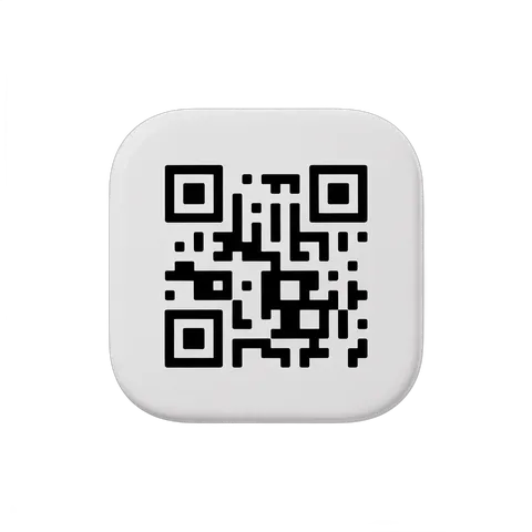 Isolated QR code graphic element for digital marketing and app promotion designs PNG