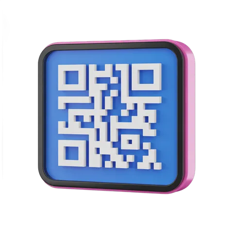 Isolated QR code graphic element for digital marketing and app promotion designs PNG