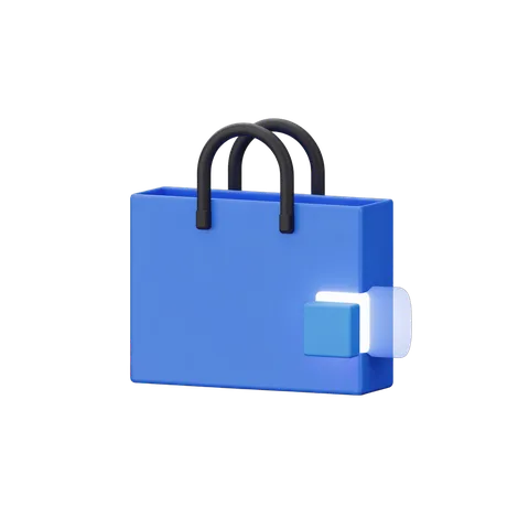 Isolated shopping bag clipart with secure lock graphic for ecommerce website icons PNG