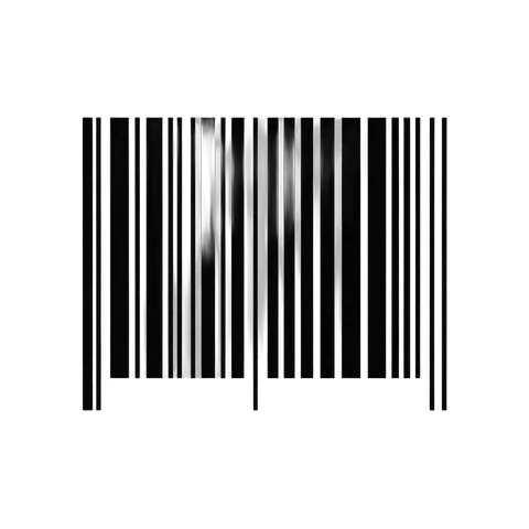 Isolated transparent barcode graphic element for product labels and digital marketing designs PNG