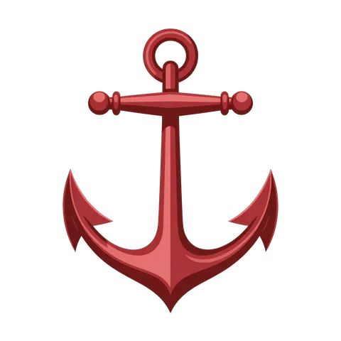 Isolated transparent clipart anchor graphic element for nautical maritime logos branding PNG