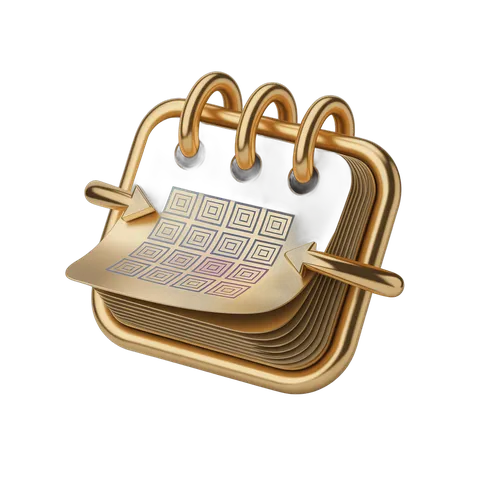 Isolated transparent clipart of spiral notebook with qr code page for digital marketing and event promotion PNG