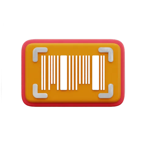 Isolated transparent clipart of yellow barcode graphic element for product labels and packaging design PNG