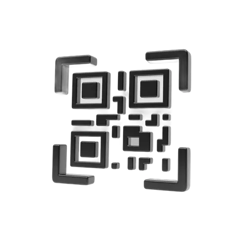 Isolated transparent qr code graphic element for digital marketing and app promotion designs PNG