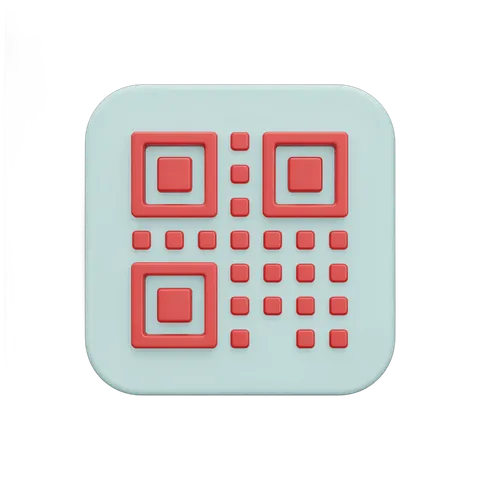 Isolated transparent qr code graphic element for digital marketing and app promotion designs PNG