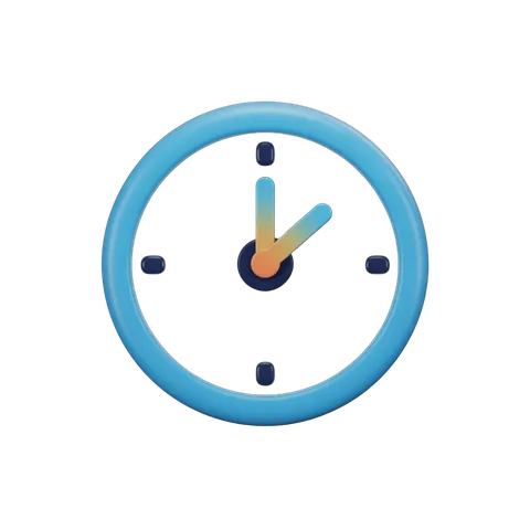 Modern digital clock graphic element with transparent background for presentations and designs PNG