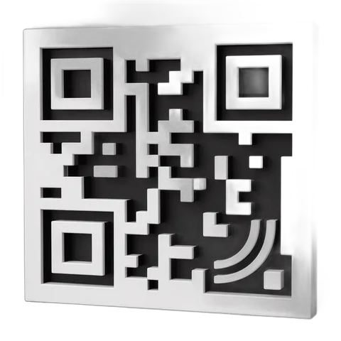 Modern QR code graphic element for digital marketing and app promotion designs PNG