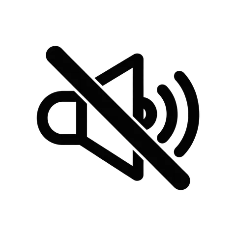 No sound speaker megaphone icon isolated transparent background clipart graphic element PNG
