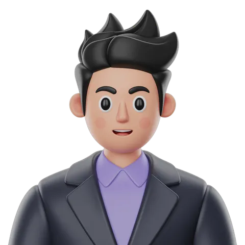 Professional cartoon businessman with surprised expression for presentations and business graphics PNG
